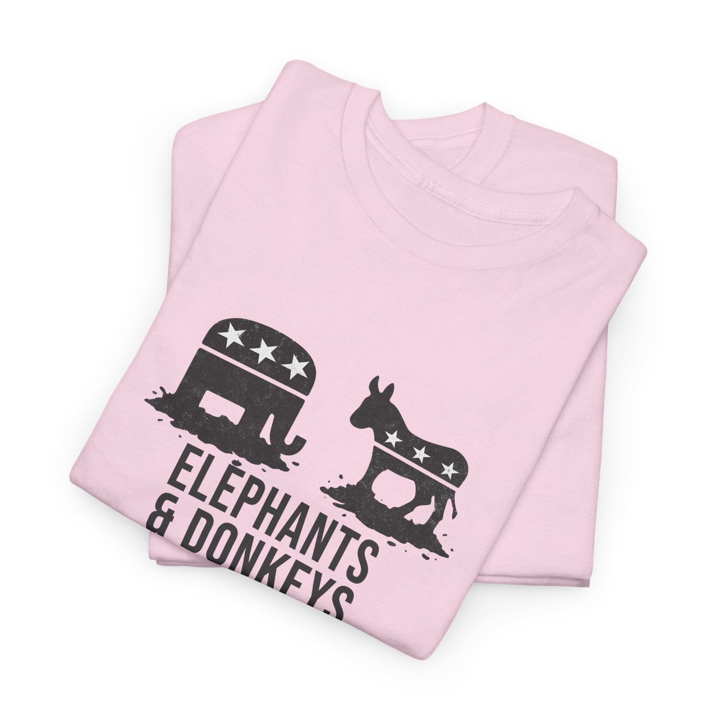 ELEPHANTS & DONKEYS. SAME BARN. SAME MESS.
