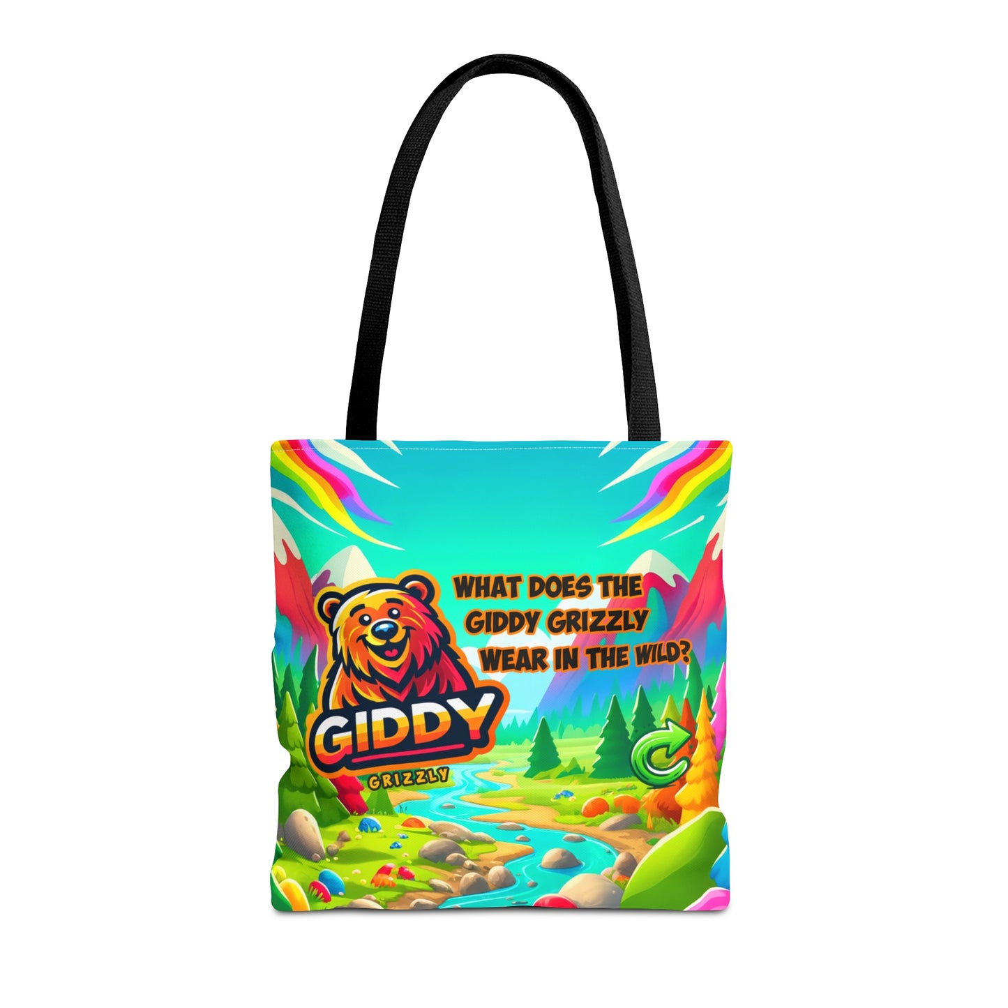 Discover the Wild Grizzly Tote Bag with QR Mystery