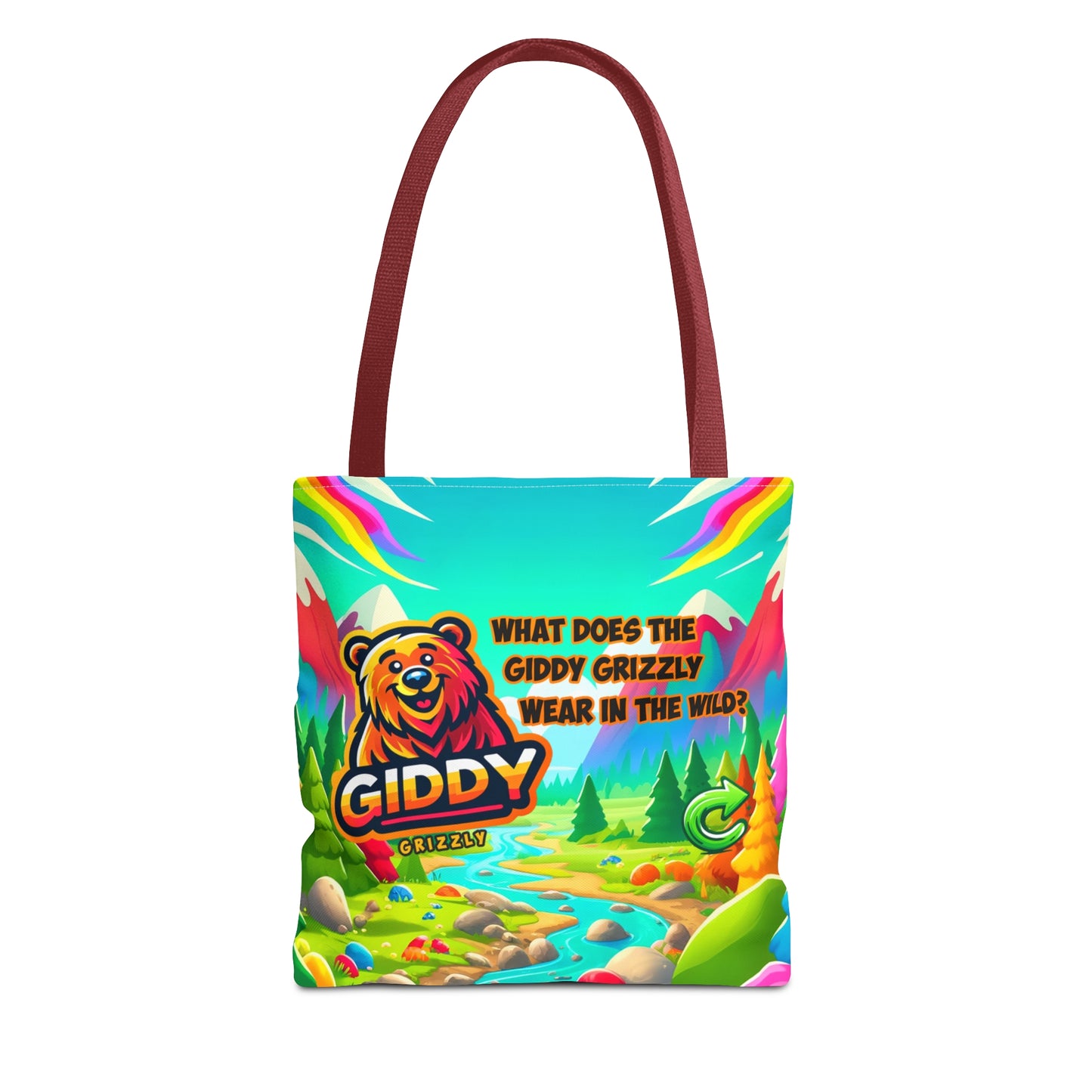 Discover the Wild Grizzly Tote Bag with QR Mystery