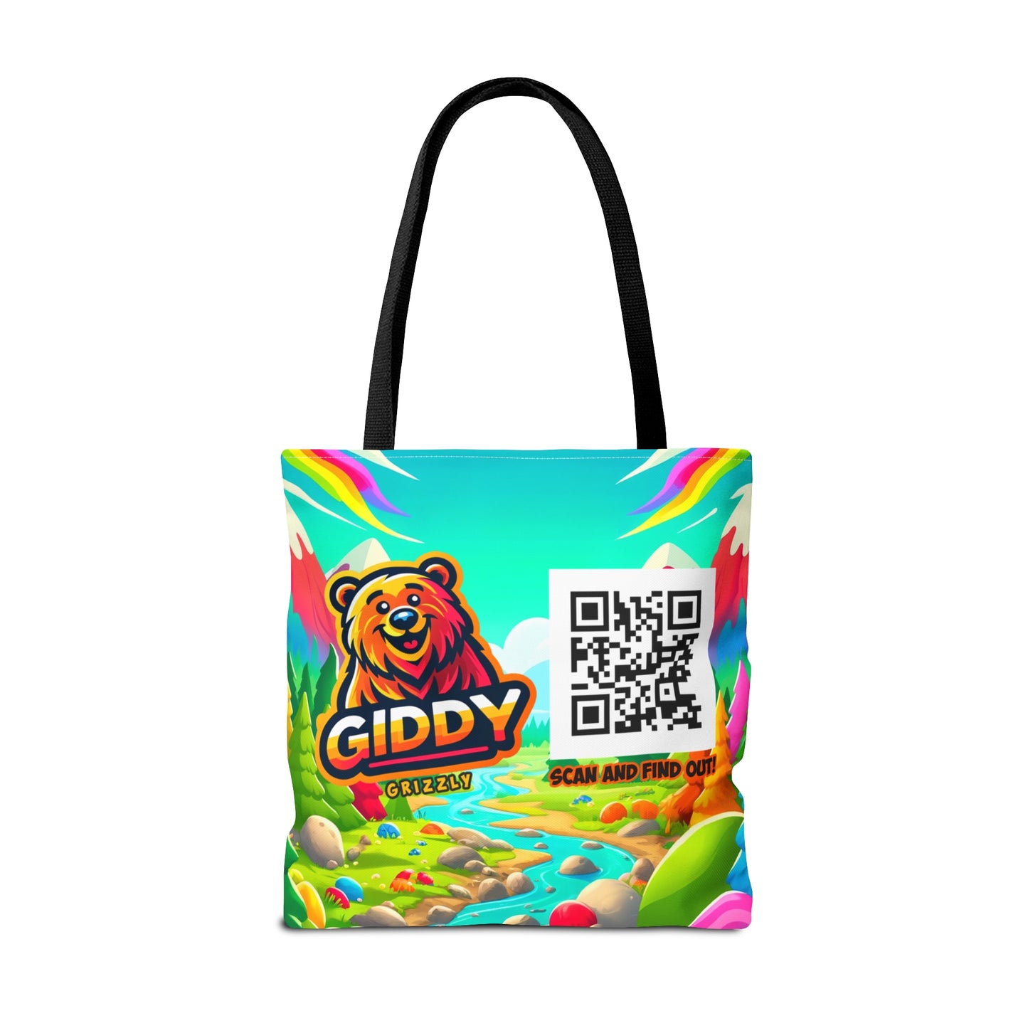 Discover the Wild Grizzly Tote Bag with QR Mystery