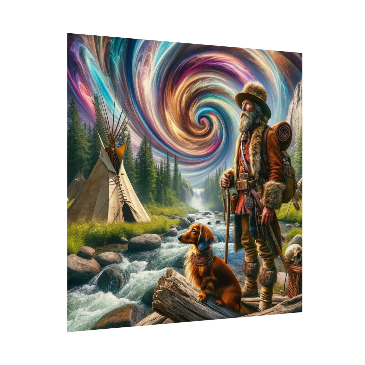 Timeless Wilderness: A Journey with Companions :: Watercolor paper poster