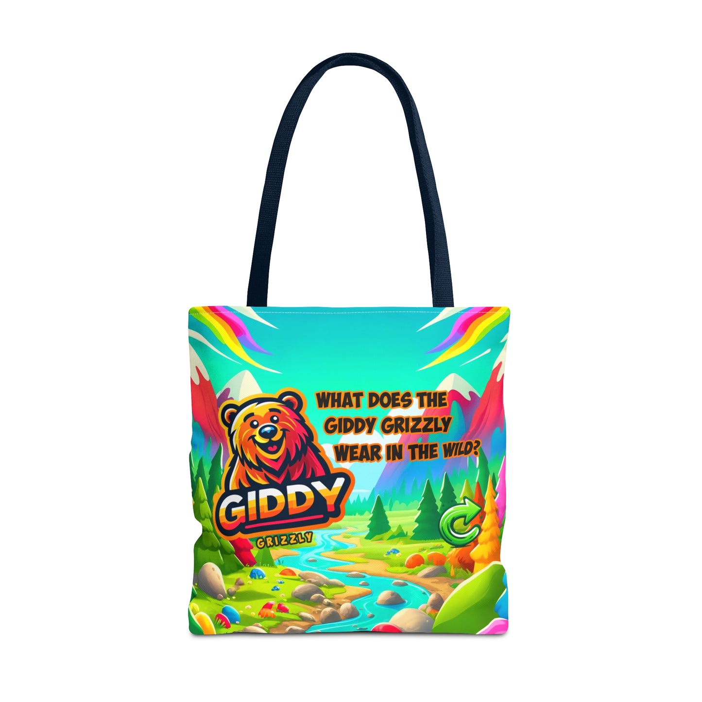 Discover the Wild Grizzly Tote Bag with QR Mystery