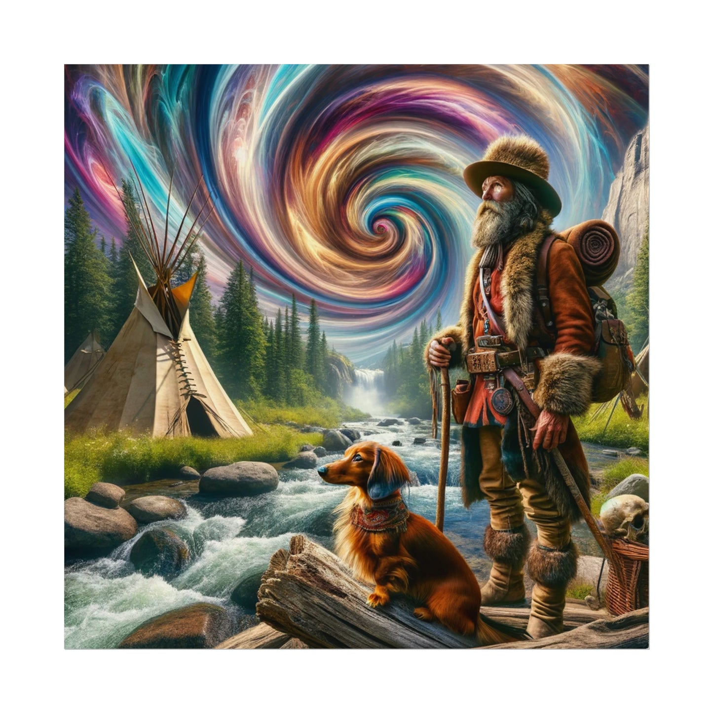 Timeless Wilderness: A Journey with Companions :: Watercolor paper poster