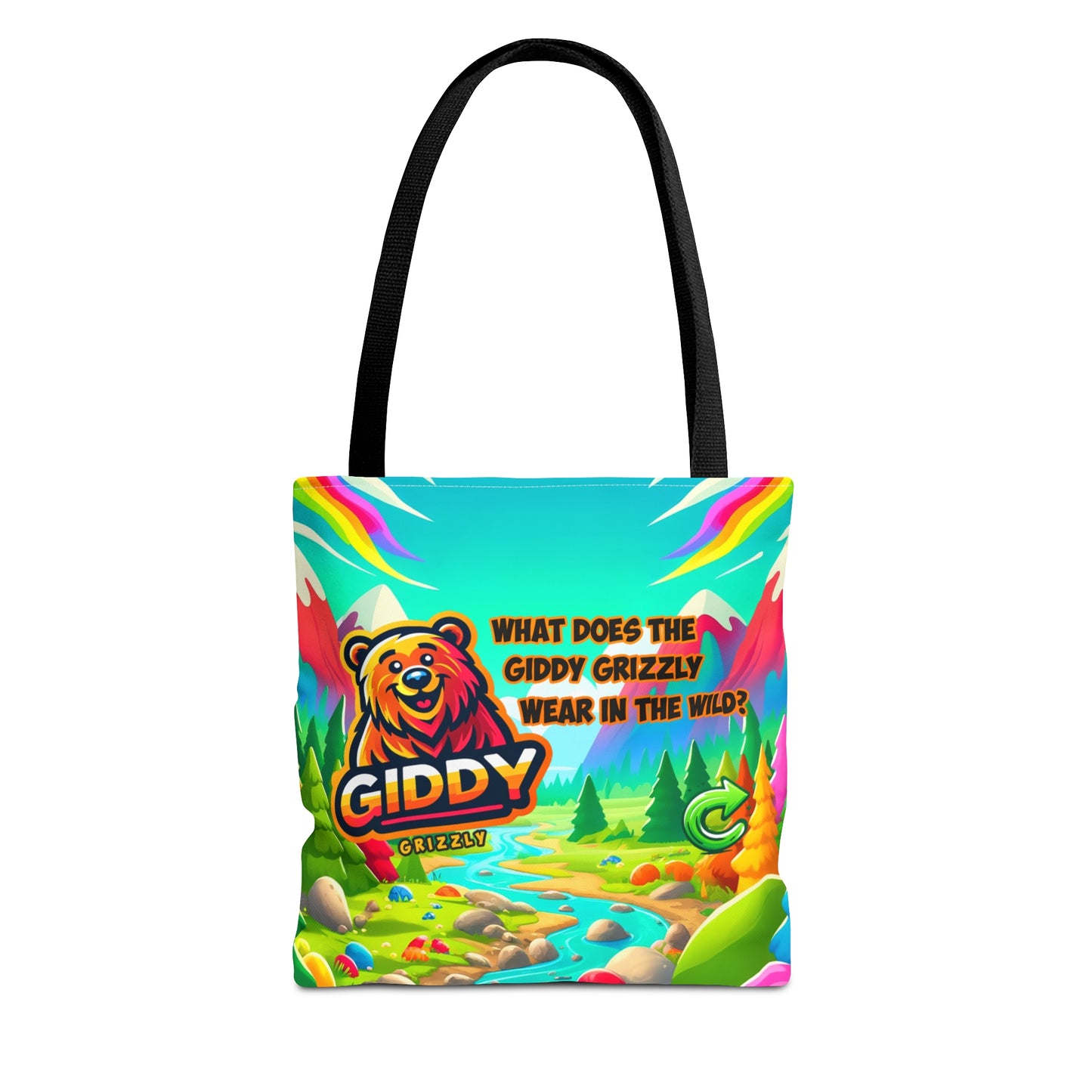 Discover the Wild Grizzly Tote Bag with QR Mystery