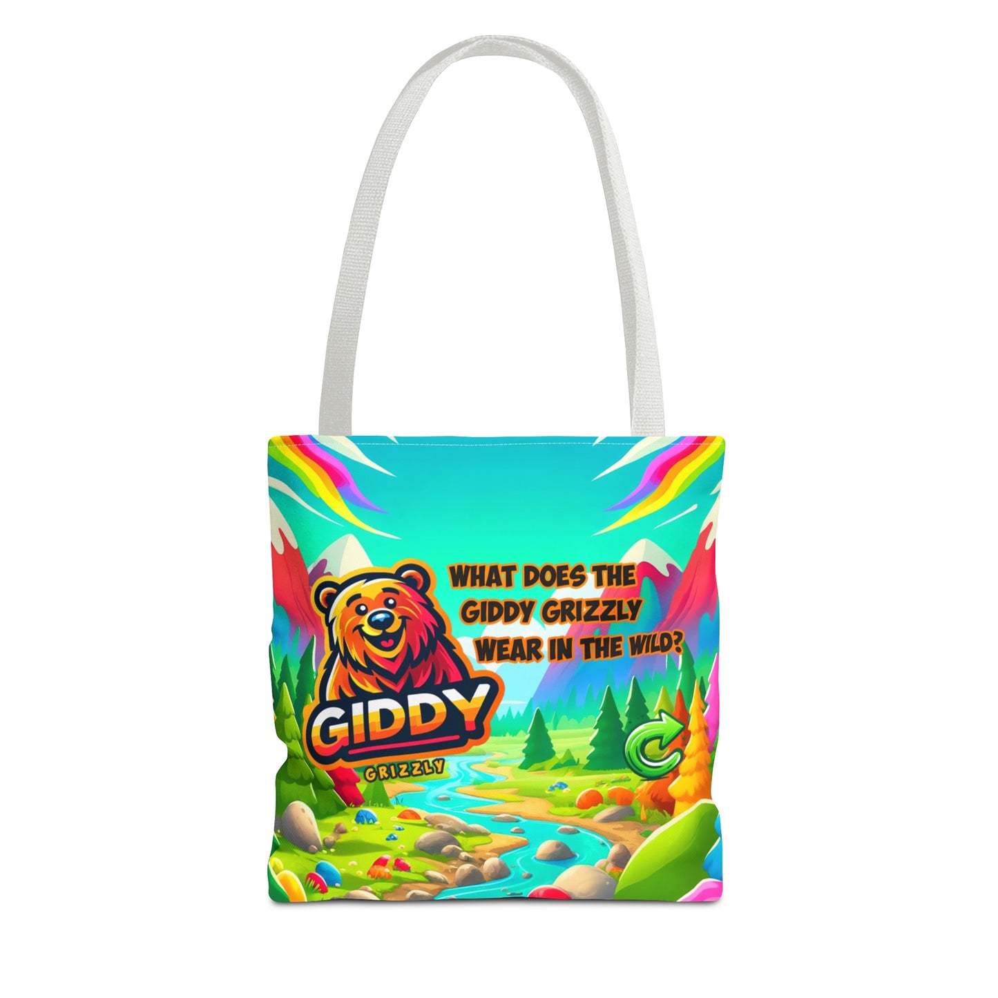 Discover the Wild Grizzly Tote Bag with QR Mystery