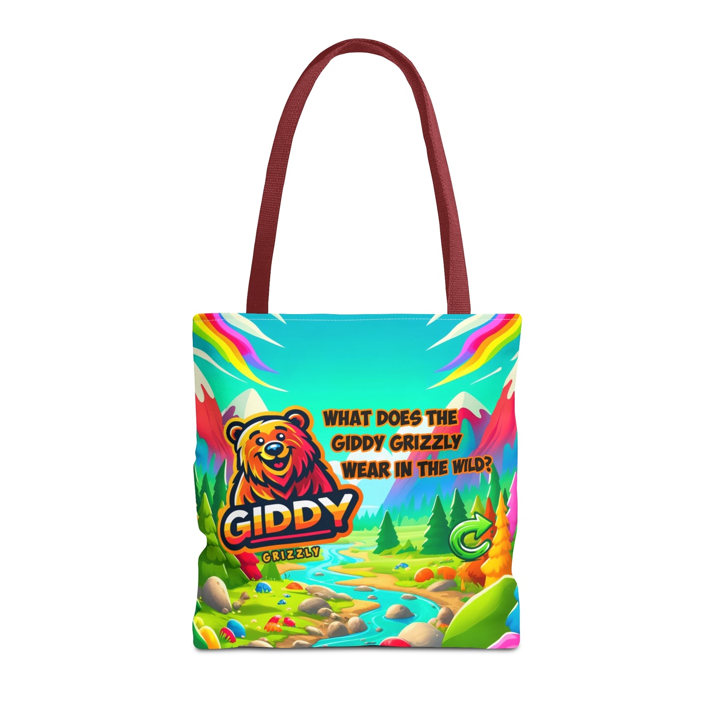 Discover the Wild Grizzly Tote Bag with QR Mystery