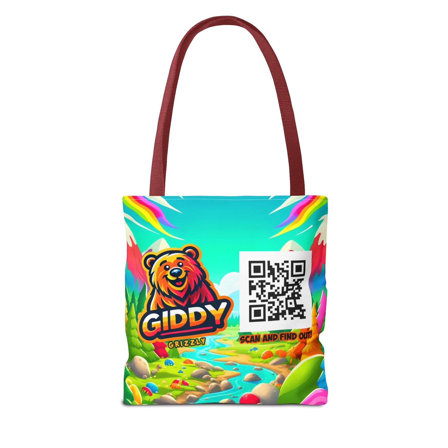 Discover the Wild Grizzly Tote Bag with QR Mystery