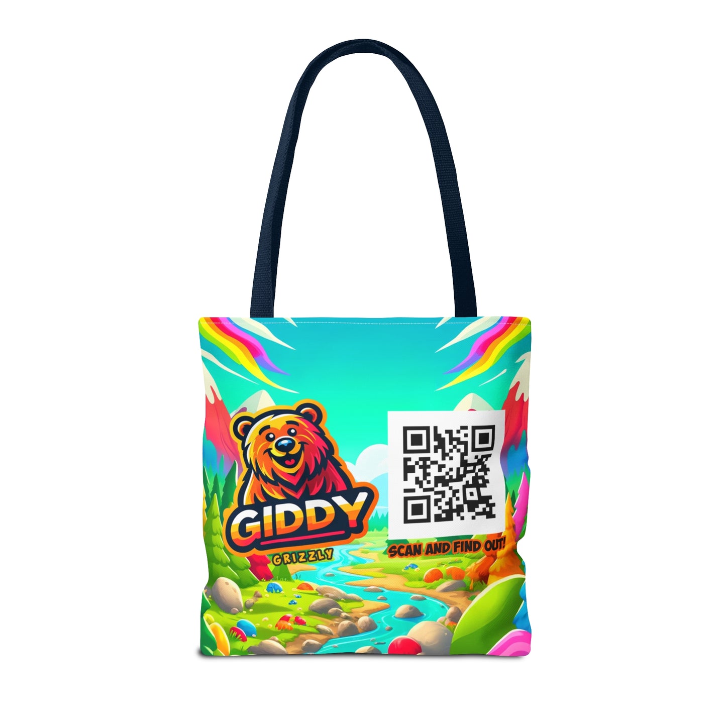 Discover the Wild Grizzly Tote Bag with QR Mystery